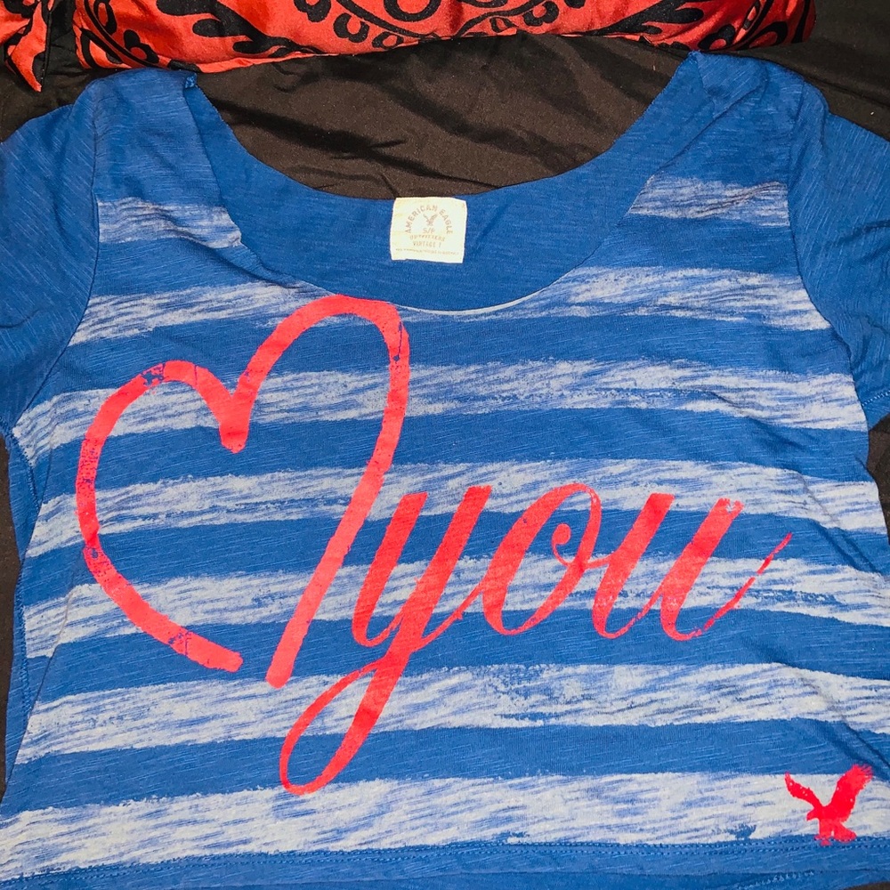 $5💙💛AMERICAN EAGLE VINTAGE CROP - Picture 5 of 6